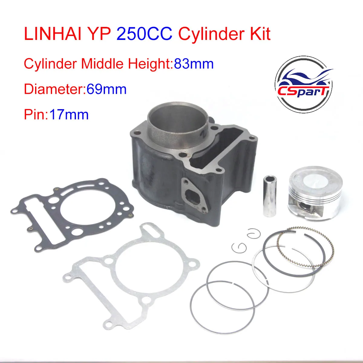 69Mm Cilinder Kit Voor Tank Manco Talon Linhai Buyang Stijl Vog Yp 250cc Atv Buggy Go Kart Scooter Onderdelen