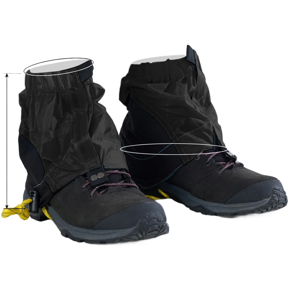 Waterproof Gaiters for Hiking and Running 20D Silicone Nylon Ripstop Material with Stretchable Upper Cuff 27-44cm