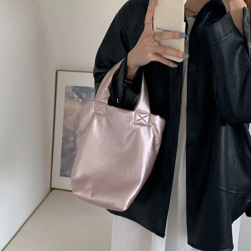 

Ins Элегантная сумка из мягкой кожи в корейском стиле, большая вместительная сумка-ведро, нишевый дизайн, универсальные женские сумки-тоут для путешествий