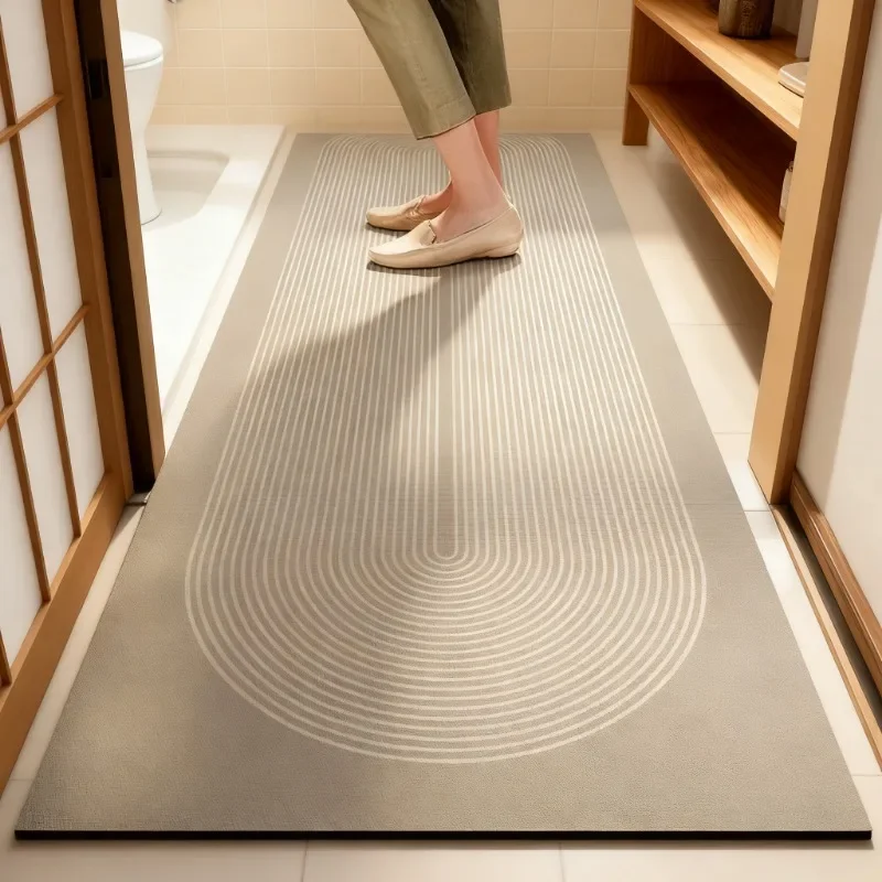 New 1 pc Japanese style soft kitchen diatomite mud floor mat, super anti slip, super absorbent, easy to handle carpet
