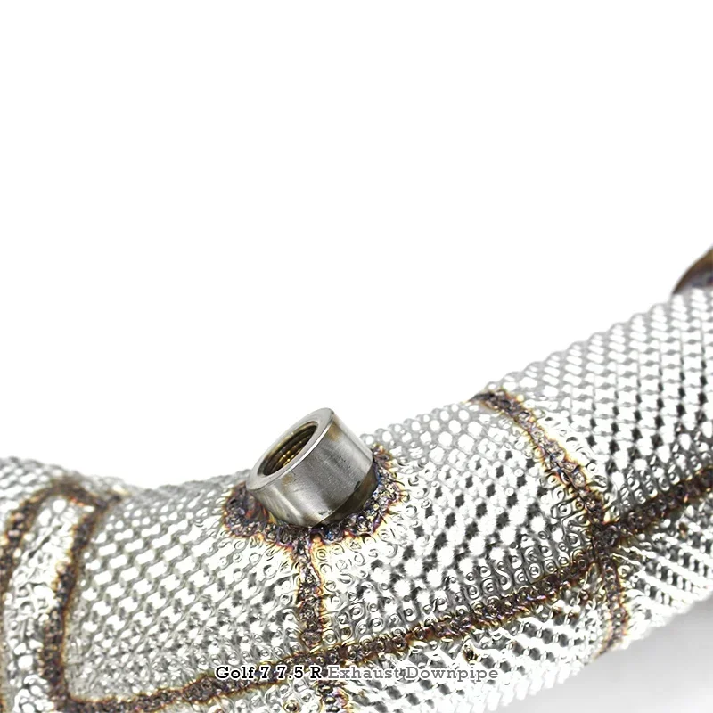 Section High flow Pipes branch downpipe Exhaust Pipe with for VW golf MK7/7.5 R/R20 2.0T