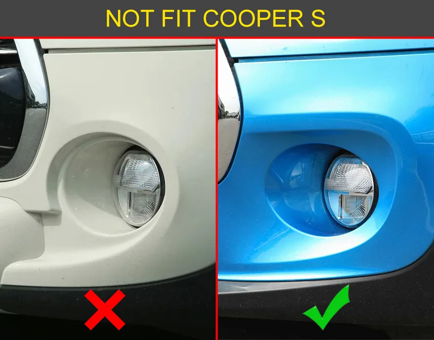 Chrome Fog Light Cover Ring For Mini Cooper F55 F56 F57 Hatchback 3-Door 5-Door Convertible Fog Lamp Surrounds