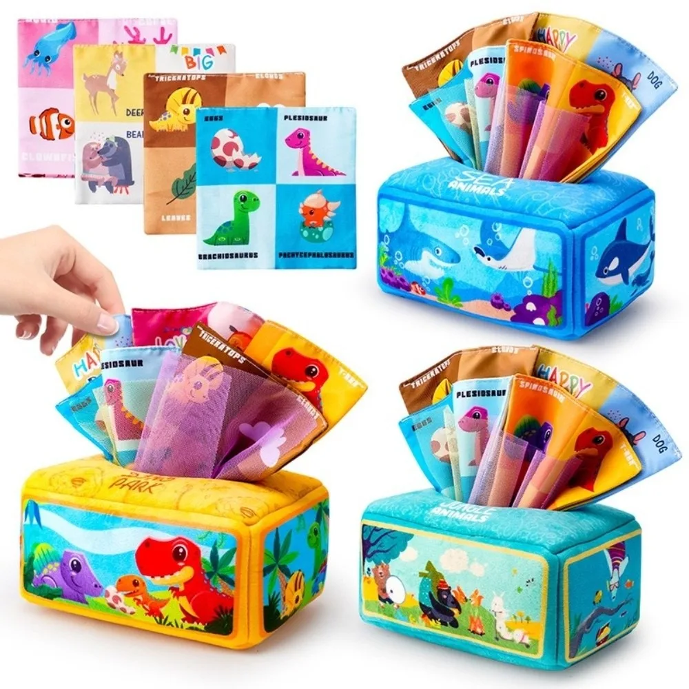 caixa-de-lencos-sensoriais-com-papel-crocante-para-educacao-montessori-exercicio-de-dedos-aprendizagem-precoce-e-jogo-de-rasgar
