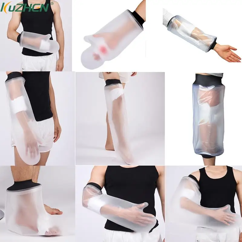 1Pc Half Leg Waterproof Cast & Dressing Protector Waterproof Reusable Shower Bath Cover for Broken Leg Bandage and Cast Cover