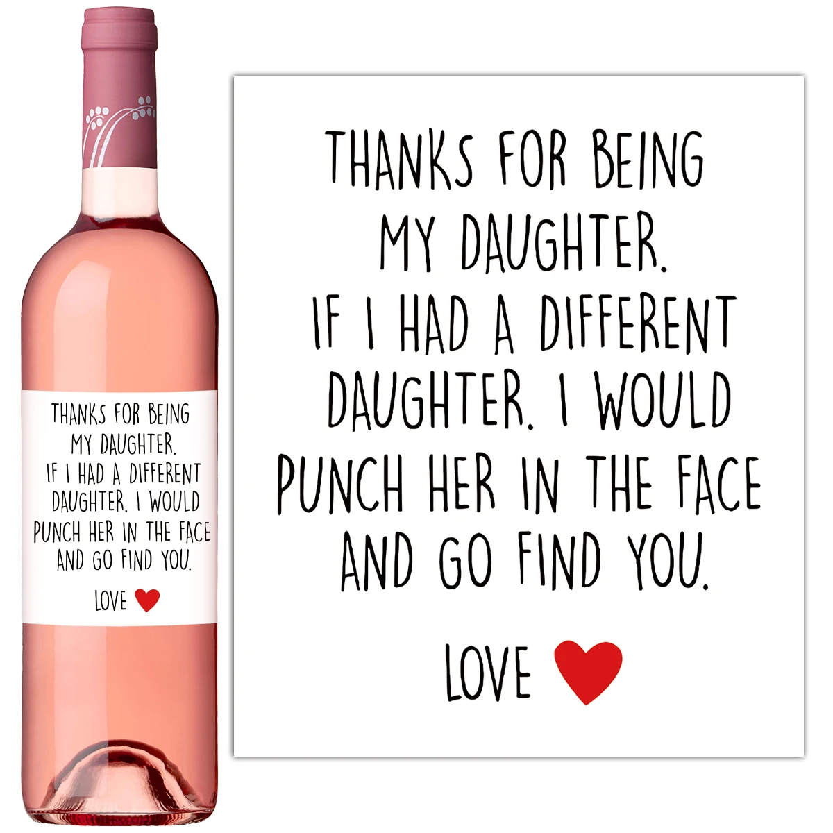 

4PCS Wine Bottle Labels,Funny Birthday Sticker For Daughter,Daughter Gift From Mom Or Dad,Birthday Gift Decorations Wine Sticker