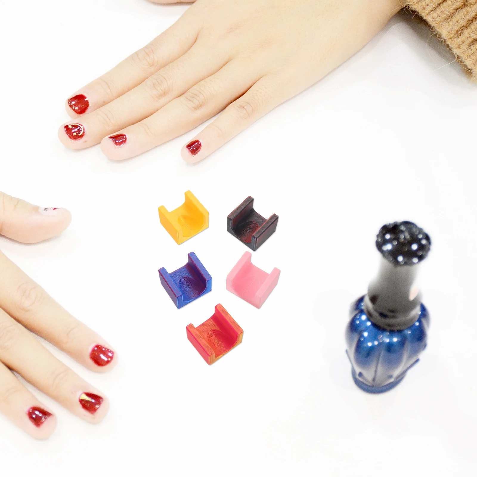 

5 шт., разделитель пальцев для ногтей, маникюрный инструмент для гель-лака, французские кончики, сделай сам, многоразовый трафарет для защиты кутикулы