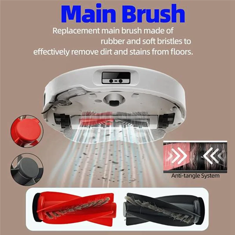 A80I 30 Pcs For Roborock Qrevo Curv / P20 Pro Sweeping Robot Main Side Brush Mop Filter Set