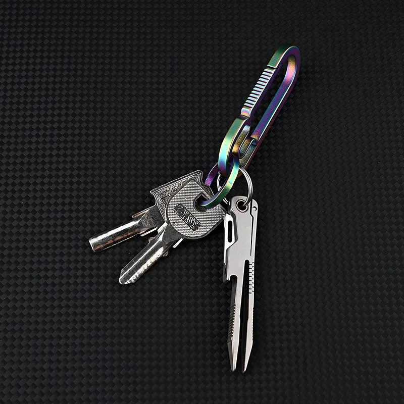 

New Popular Outdoor Titanium Alloy Tweezers with Eyebrow Clip Cutting Tool Portable Camping and Hiking EDC Pocket Small Tool