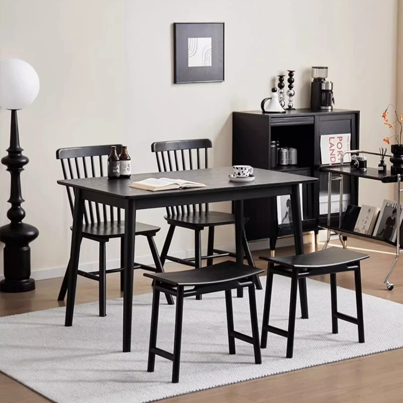 Modern Solid Wood Dining Bench Elegant Vanity Seat with Saddle Design Low Stool for Entryway Shoe