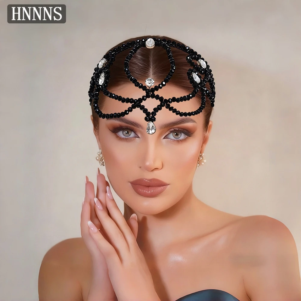 TOPQUEEN رائعة الزفاف حجر الراين عقال اليدوية حبة النسيج جميلة السيدات مأدبة الرقص حزب أغطية الرأس YXA407