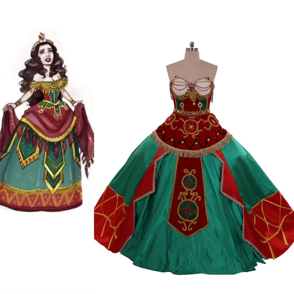 Das Phantom der Oper Christine Daae Cosplay Kostüm Sexy schulterfreie Kleider Bühnenauftritt Ballkleid