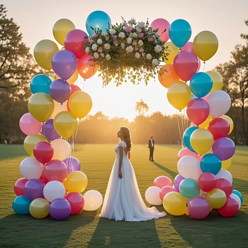 

A Collection of 35 Vibrant Latex Balloons in Various Sizes of 5, 10, 12, And 18 Inches - Perfect for Birthday Celebrations, Room