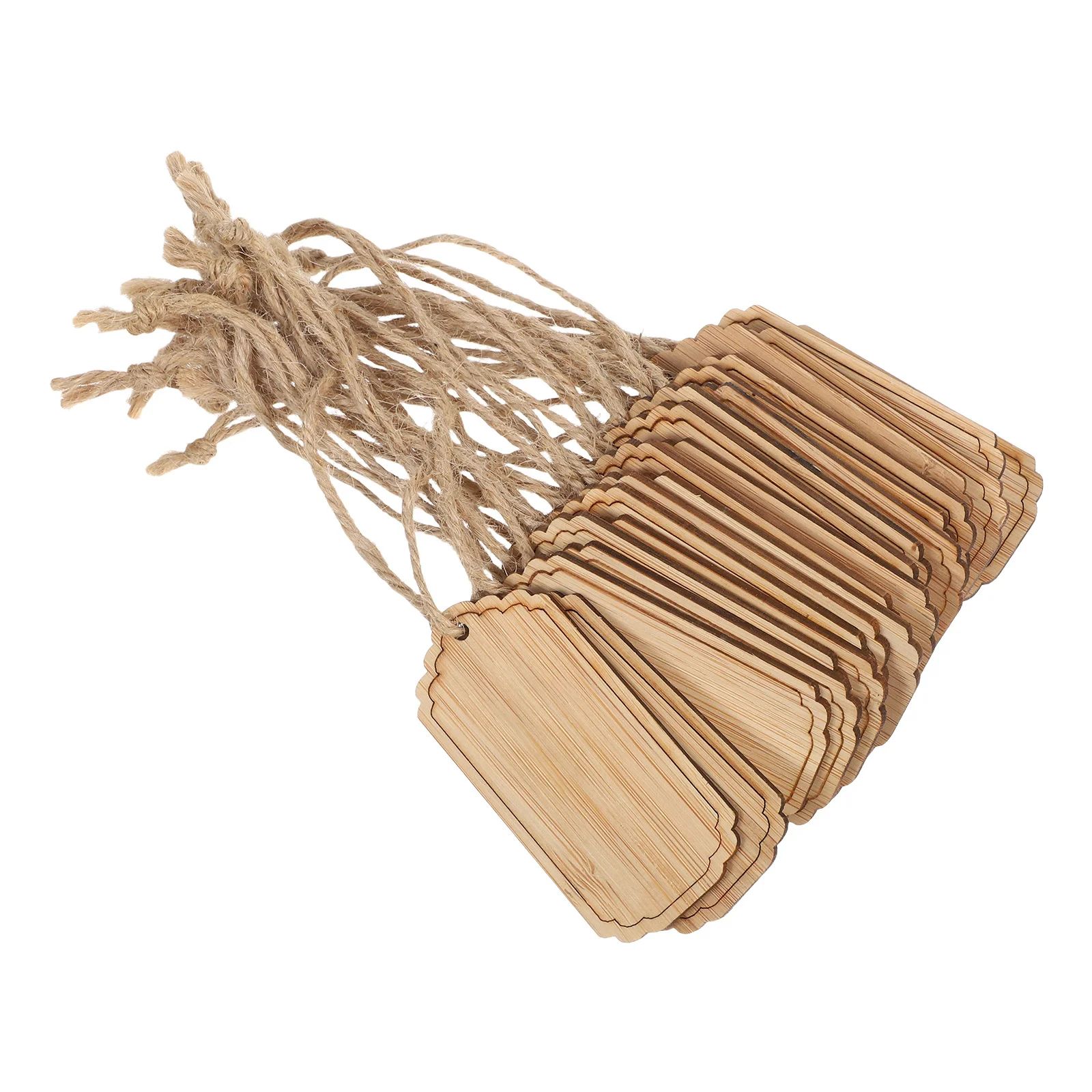 20 stks Bamboe Plant Hangende Etiketten Lege Tuin Markers Voor Outdoor Kamerplanten Herbruikbare Groente Bloempot Tags Touw