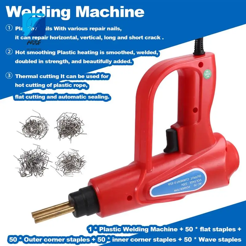 

A55F-70W Hot Stapler Plastic Welding Machine 4 Types Staples Welding Repairing Machine Car Bumper Repair Kit