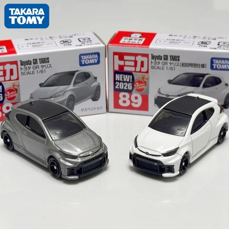 Modelo de Auto de Aleación Fundida a Presión Takara Tomy, Toyota GR Yaris No. 89, Escala 1:61, Ruedas con Suspensión, Vehículo Coleccionable para Adultos