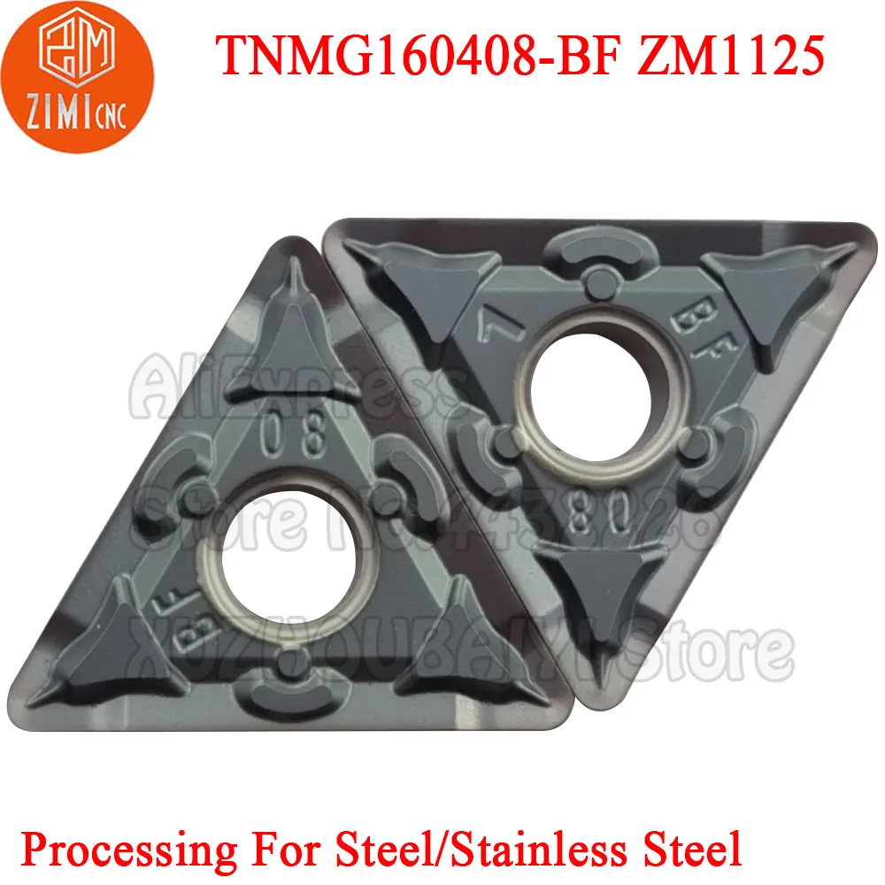 10 قطعة TNMG160408-BF ZM1125 TNMG160408 BF ZM1125 TNMG 160408 كربيد إدراج تحول أدوات القاطع مخرطة شفرة لالفولاذ المقاوم للصدأ