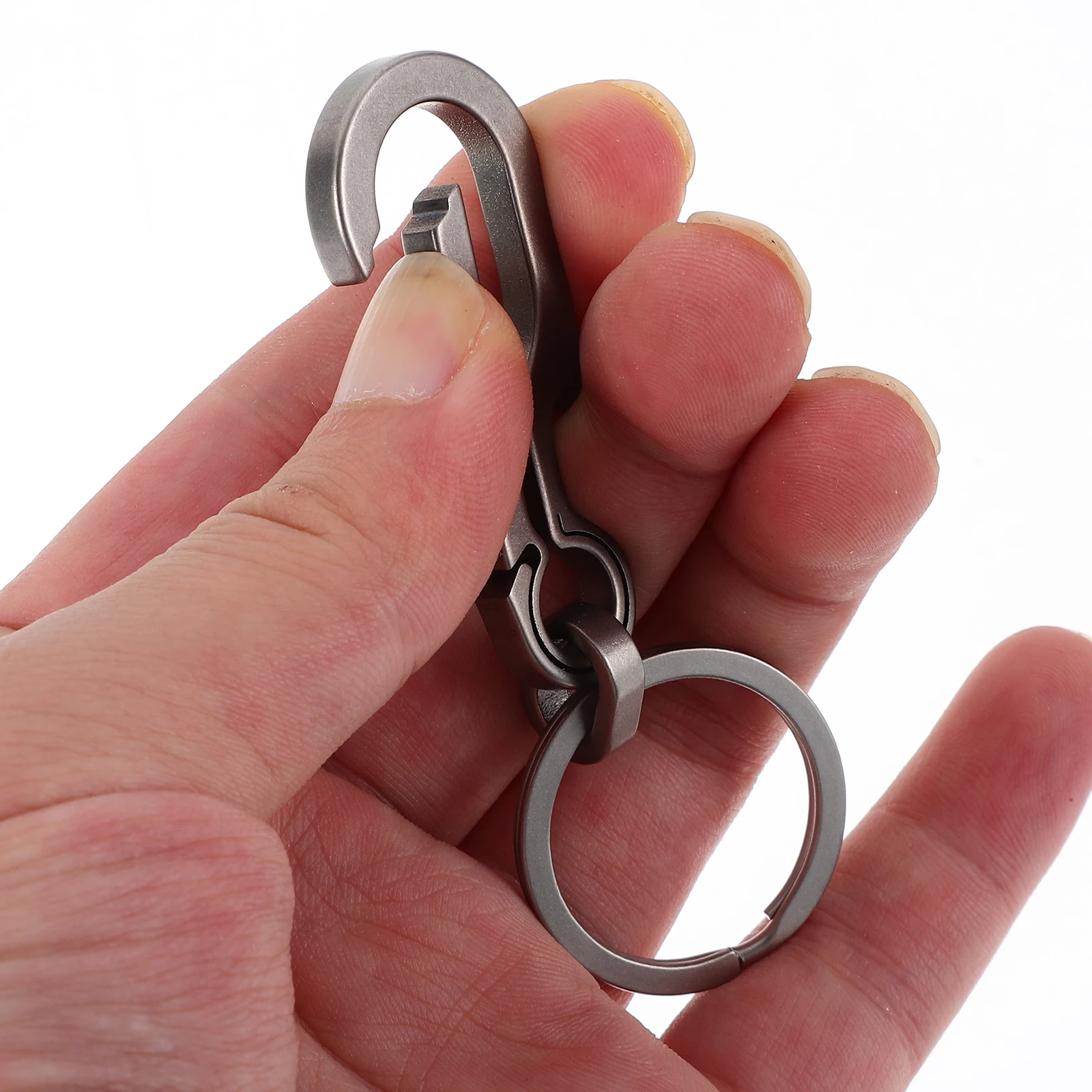 

Bottle Opener Keychain Titanium Carabiner Clip Keyring for Keys Men Women Climbing Accessories Outdoor Travel Gifts