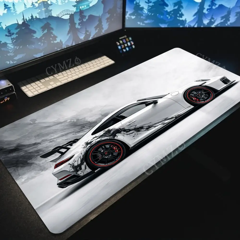 Ink-Wash Painted Sports Car Mouse Pad Desk Mat Non-Slip Gaming mats pc accessories keyboard mousepad Office carpet Extended pad