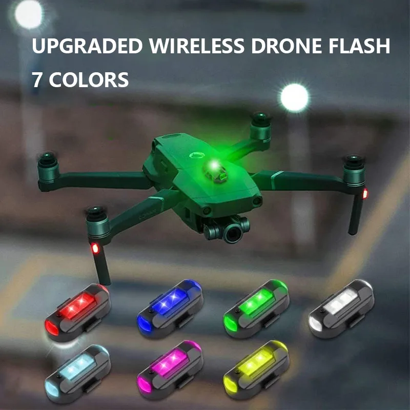 Drone Strobe Light 7 Color Motorcycle Taillights USB LED Anti-Collision Bike Aircraft Night Flying Flashing Warning Signal Light image 5