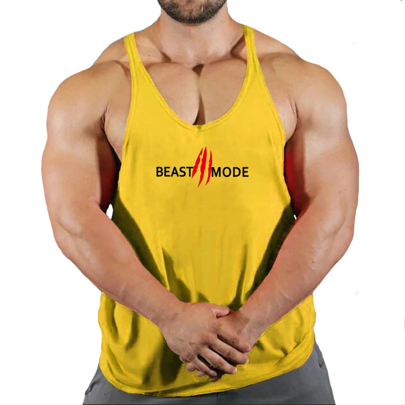 Marca colete muscular moda ginásio dos homens voltar tanque superior sem mangas stringer roupas musculação singlets aptidão treino esporte camisa