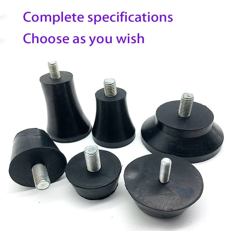 4Pcs Rubber Adjustable Feet Pad With Screw M6 M8 M10 Table Chair Balck Leveling Foot Pad Furniture Leg Anti-shock Protection