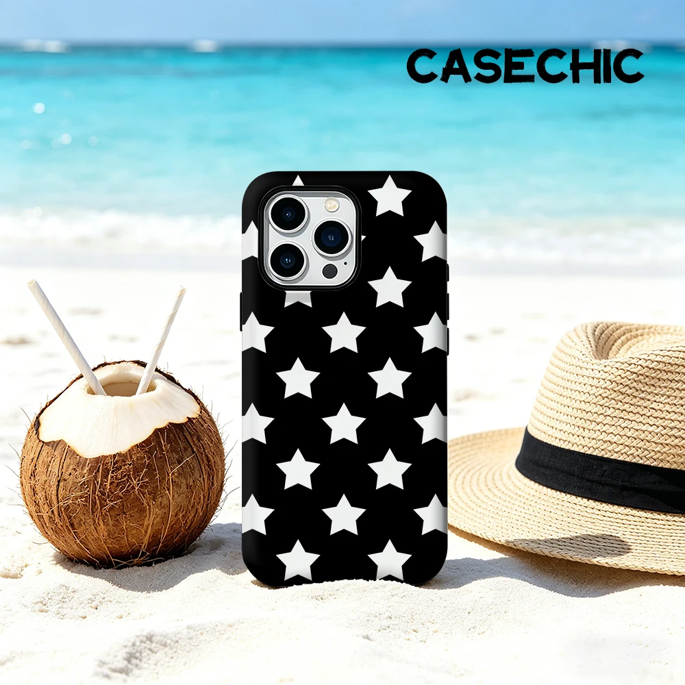 

CaseChic case Matte Bumper For Magsafe Case For iPhone 17 16 15 14 Plus Pro Max Shockproof Hard PC Midnight Starfield Cover