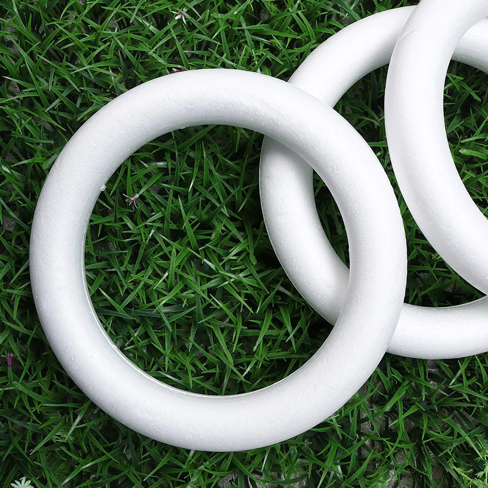 

4Pcs Craft Wreath Ring DIY Round Foam Circle for Handmade Ornament Decorating Fabric Flower Arrangement Craft Projects