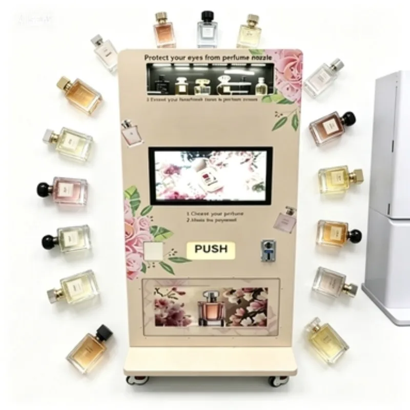 Standing Perfume Dispenser with 60 Fragrance Slots FL Customized Perfume Vending Machine for Business