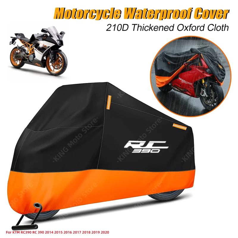 

KTM Cover Waterproof For KTM RC390 RC 390 2014 2015 2016 2017 2018 2019 2020 Motorcycle Dust Rain Cover With Reflective Strip