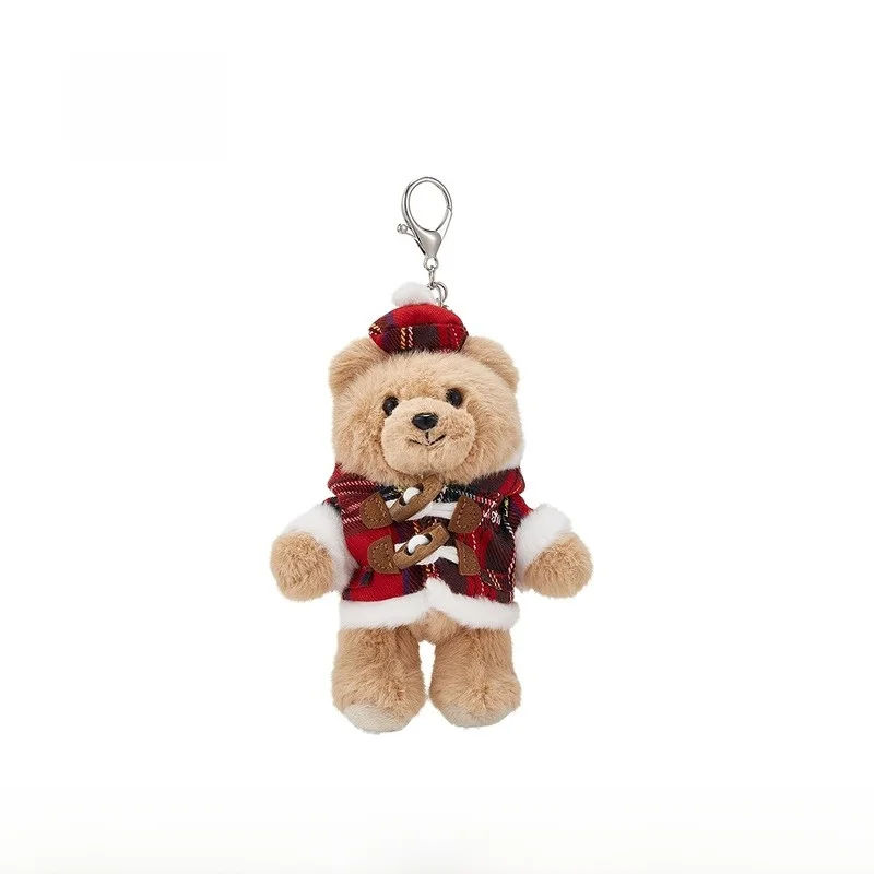 teenie-weenie-bearnova-women's-plaid-briti-retro-button-coat-doll-pendant-faionable-accory-for-winter-season