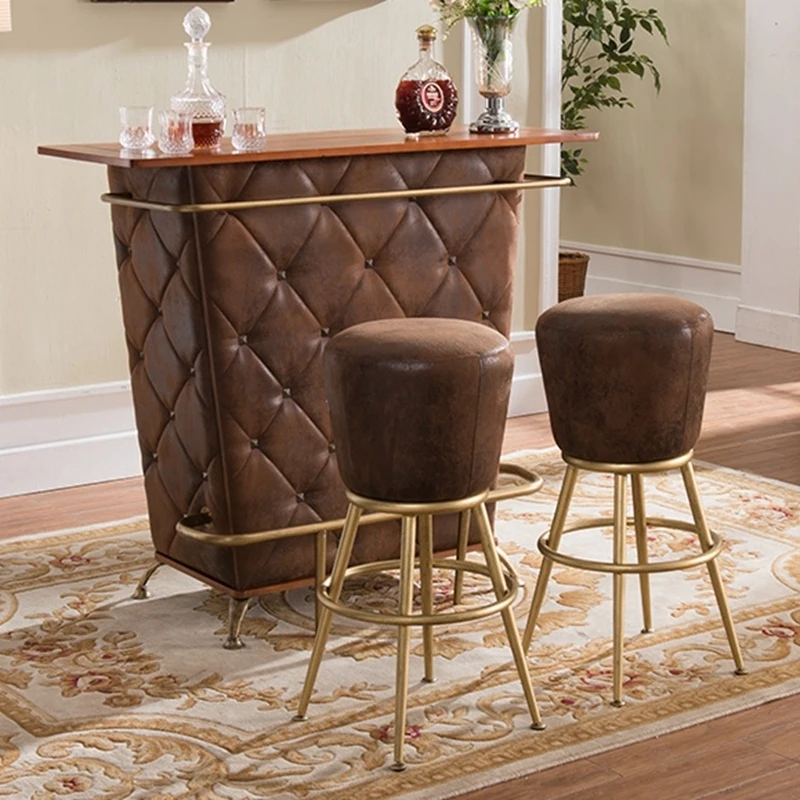 

Bar Table Household Modern Simple Partition Wine Cabinet Leisure High Stool High Bar Stool Group