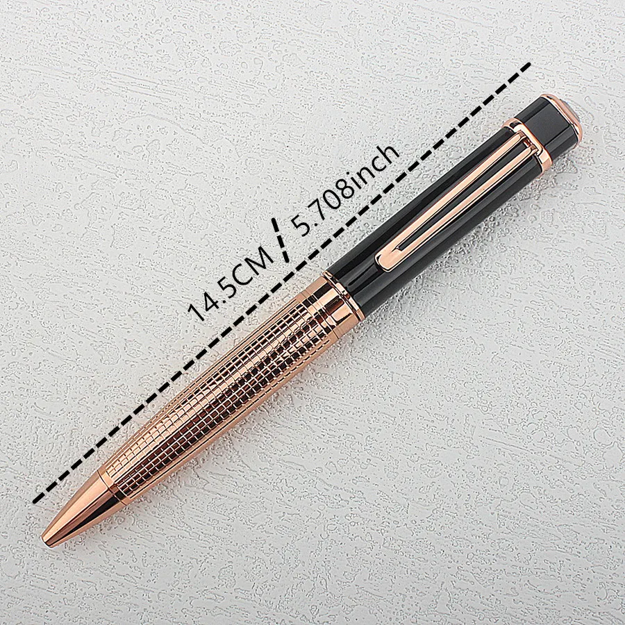 Luxury Diamond  Metal Business Pen High Quality Black Gold Ballpoint Pens for School Office Writing Gift Stationery
