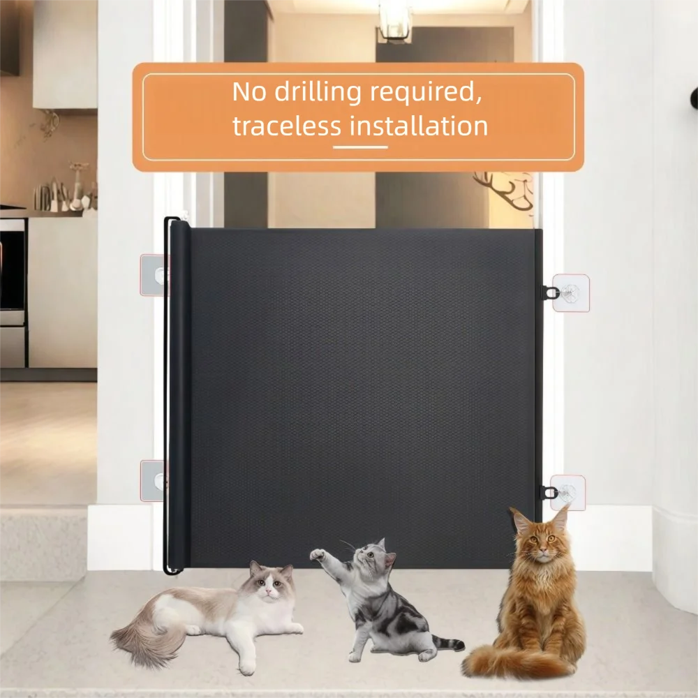 

Multifunctional Auto Retractable Pet Gate Guard Universal Baby Safe Guard Door 78cm Creativity Pet Safety Enclosure Cat/Dog