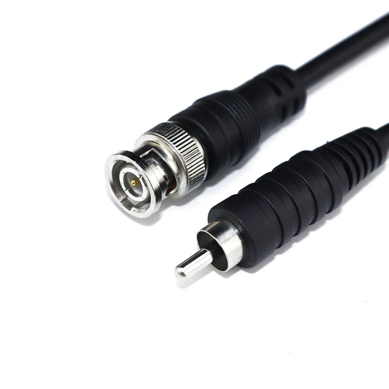 Conector de Cable Coaxial BNC macho a RCA macho, adaptador de vídeo para sistema de cámara CCTV, accesorios de cámara W1