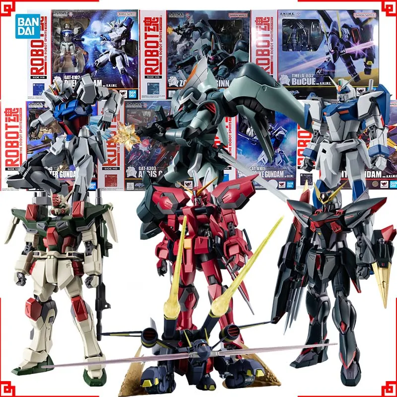 

Bandai Gundam Model Kit Roboto Spirits Buster Aegis Blitz Duel Strike Ginn BuCUE Anime Figure Gunpla Action Figures Toys Gift