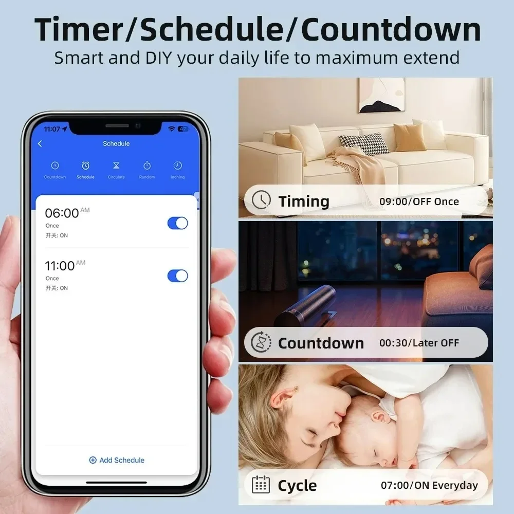 Mini 16A WiFi Smart Switch Home DIY 2-way Control Breaker Timing Relay Smart Home Work With Tuya Smart Life Alexa Alice Google image 6