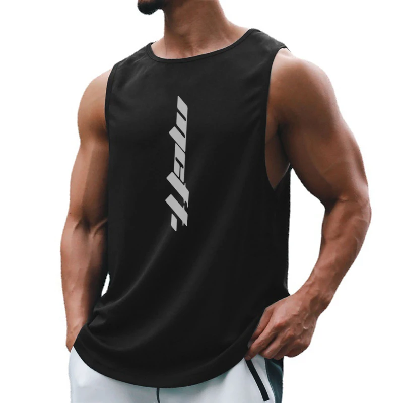 Muscle Guys Gym Clothing Workout Tank Top Mens Bodybuilding Vest Mesh Fitness Sleeveless Shirt for Men Sports Basketball Jerseys