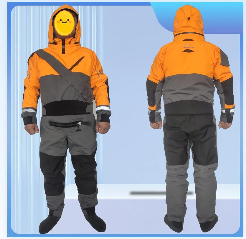 

dry suit front Tizip enter zipper with hood drysuits, dry suits for whitewater,kayak,sailing,fishing