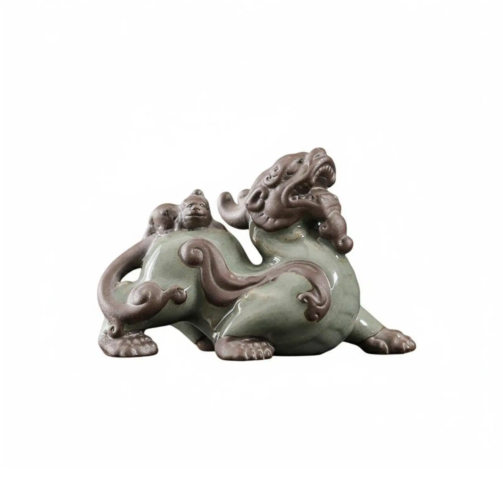 Fortune Guardian Tea Pet Nourishable Ge Ware Fortune Guardian Statue Handmade