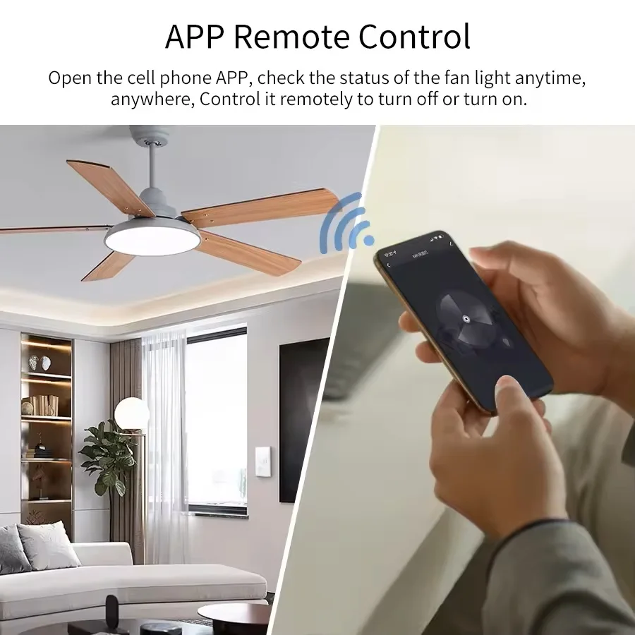 Tuya Wifi Fan Ceiling Fan Smart Switch 5-level Control Module Dual-Mode Reset Voice Switch Controller For Alexa Google Home