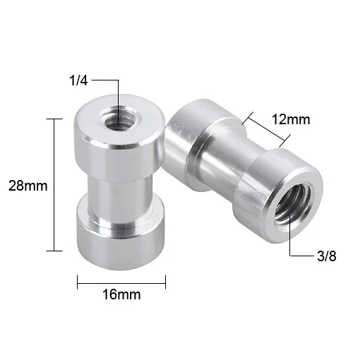 1 Piece Camera Flash Light Stand Conversion Screw Tripod Adapter Screw 1/4 to 3/8 Female Thread Photo Studio Accessories