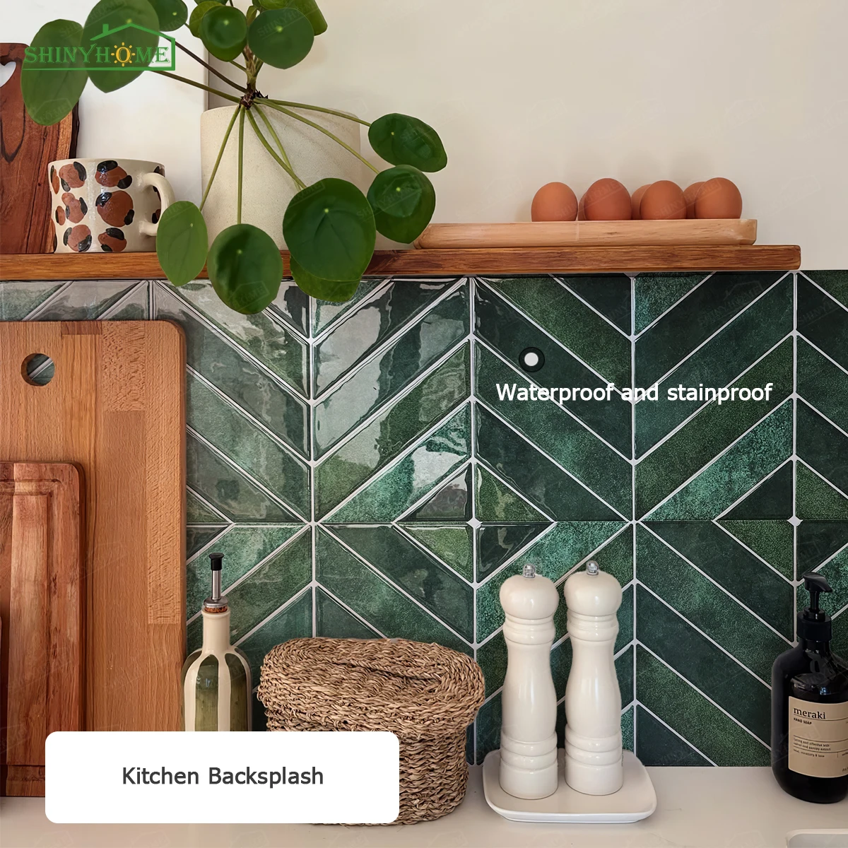 10/30pcs Self-adhesive Backsplash Waterproof 3D Wallpaper Oil Proof 29 x22. 9cm Stick Tile for Kitchen Bathroom