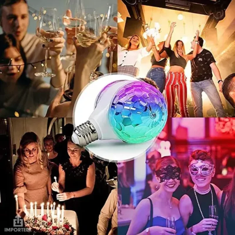 Projecteur domestique rotatif multicolore, lampe, convaincu