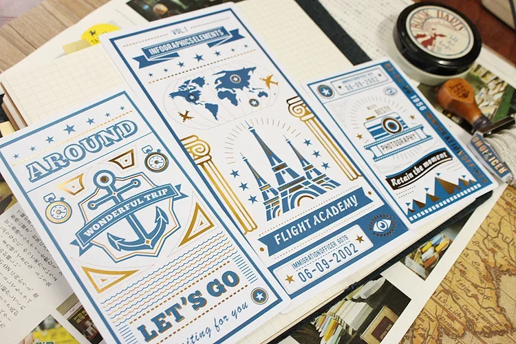 Jamie Notes Handmade Foil Writing Mat for Midor Traveler's Notebook Pvc Writing Plate Grid Ruler Planners Accessories Stationery