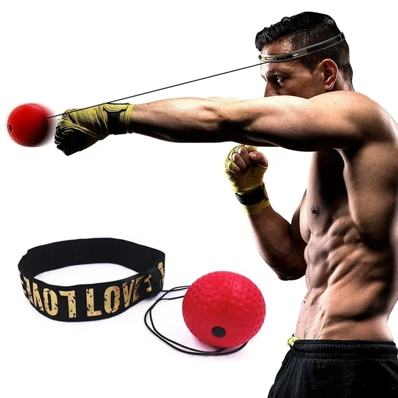 Diadema de bola de reflejo de boxeo, juego de entrenamiento de mano y ojos, aumento de la fuerza de reacción, gimnasio, Muay, ejercicio físico