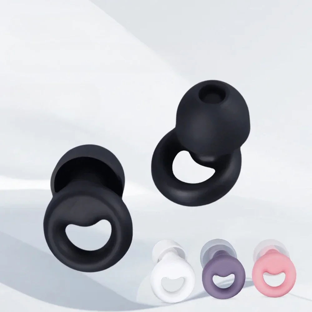 Anti ruído silicone earplug sono redução de ruído plugue de ouvido cancelando tampões de ouvido à prova de som à prova dwaterproof água natação macio protetor de ouvido