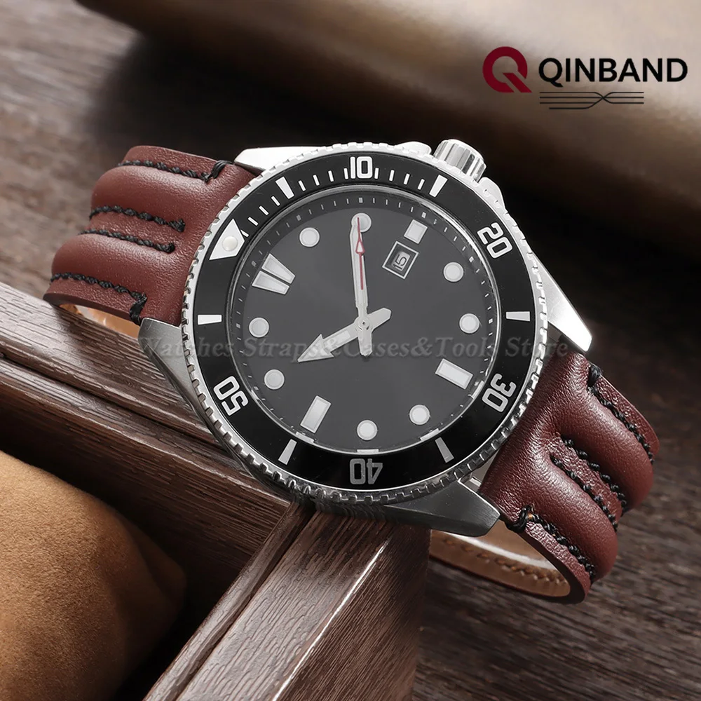 Vintage-Armband aus echtem Rindsleder für Seiko-Uhrenarmband, 20 mm, 22 mm, 24 mm, für Omega, Schnellverschluss, universelle Armbänder für Herren und Damen – Detail 8