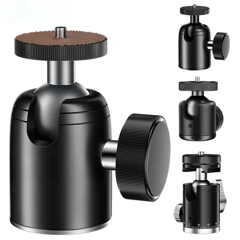 360 degree rotating tripod adapter mini ball head camera mount for tripod monopod dslr flash led ring light DV camera