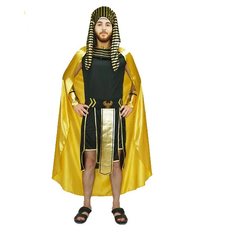 Fsia de Faraó Rei para Adultos, Traje de Performance Masculina para Festa à Fsia, Fsia de Deusa Egípcia Fena ...