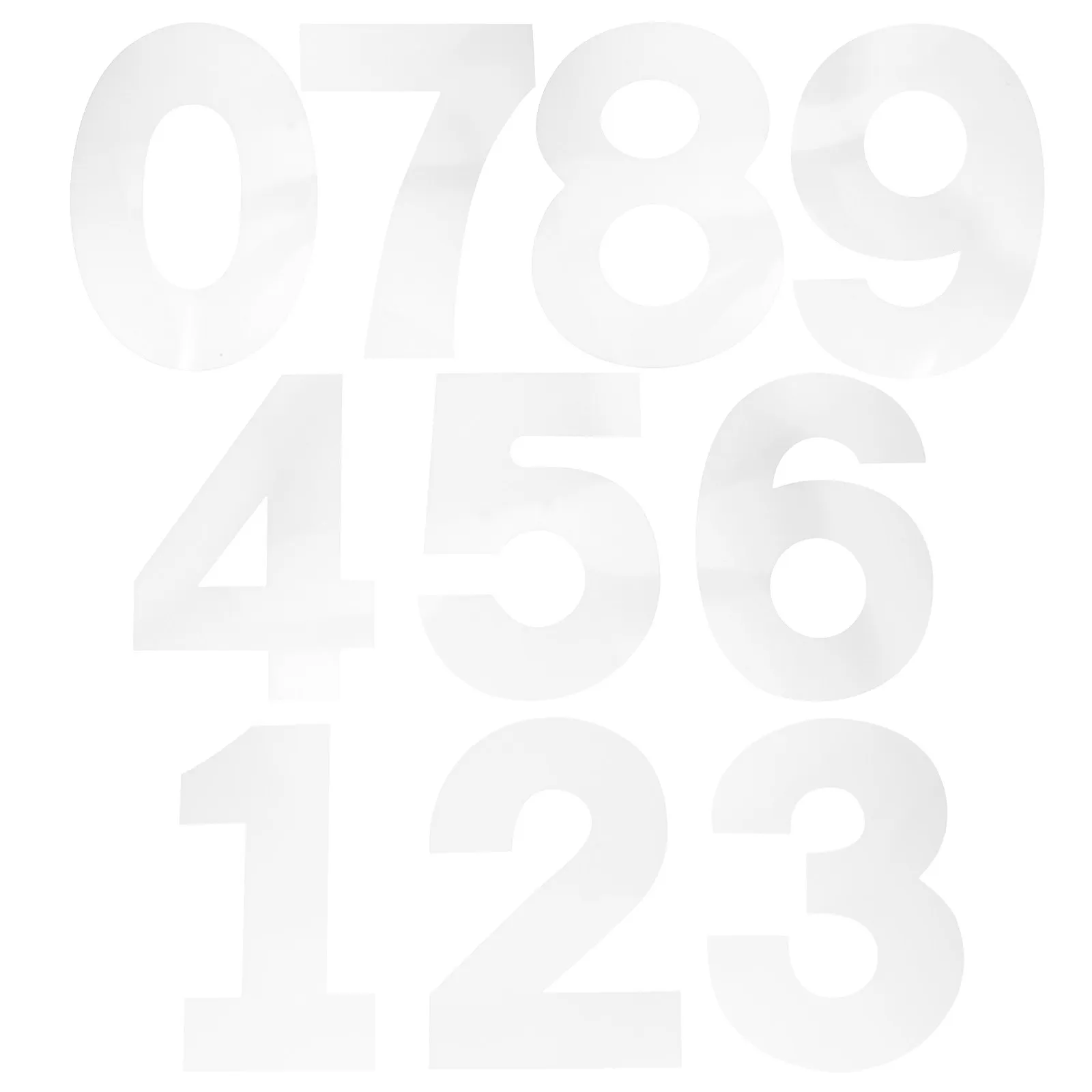 Number Cake Molds 0 to 8 Set Plastic Baking Stencils for DIY Birthday Cakes Pastry Decorating Tools